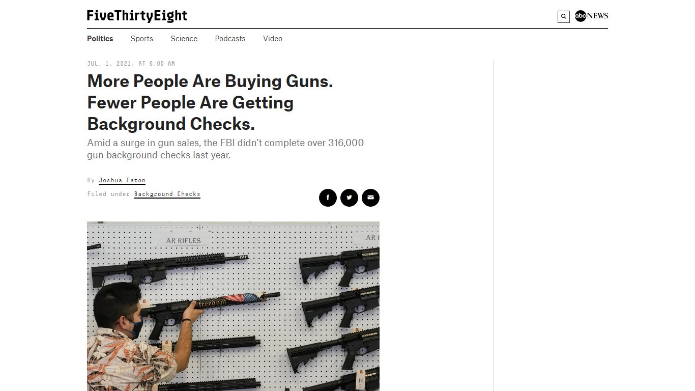 More People Are Buying Guns. Fewer People Are Getting Background Checks ...