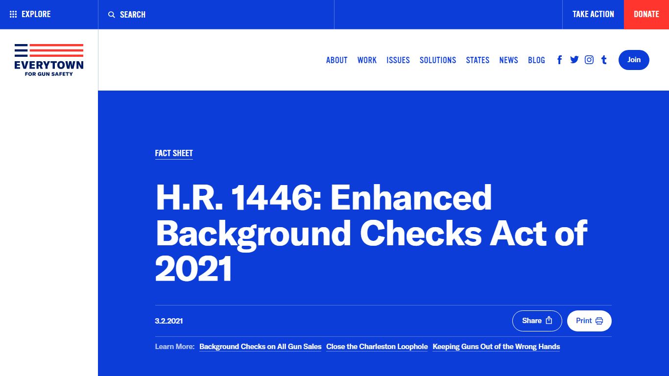 H.R. 1446: Enhanced Background Checks Act of 2021 - Everytown
